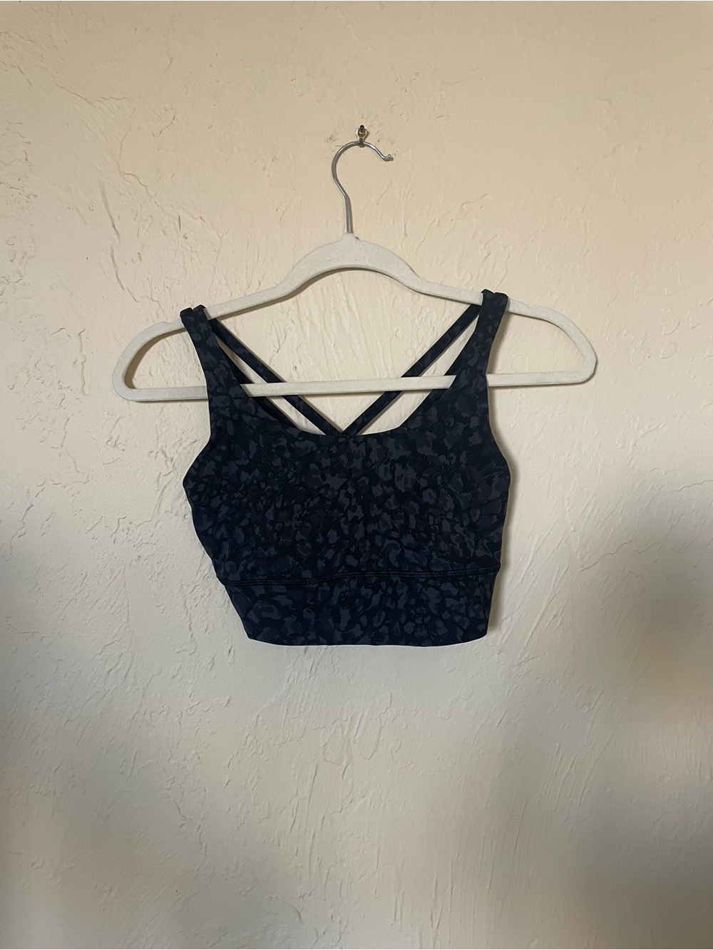 lululemon athletica Navy Textured Cropped Strappy Tank